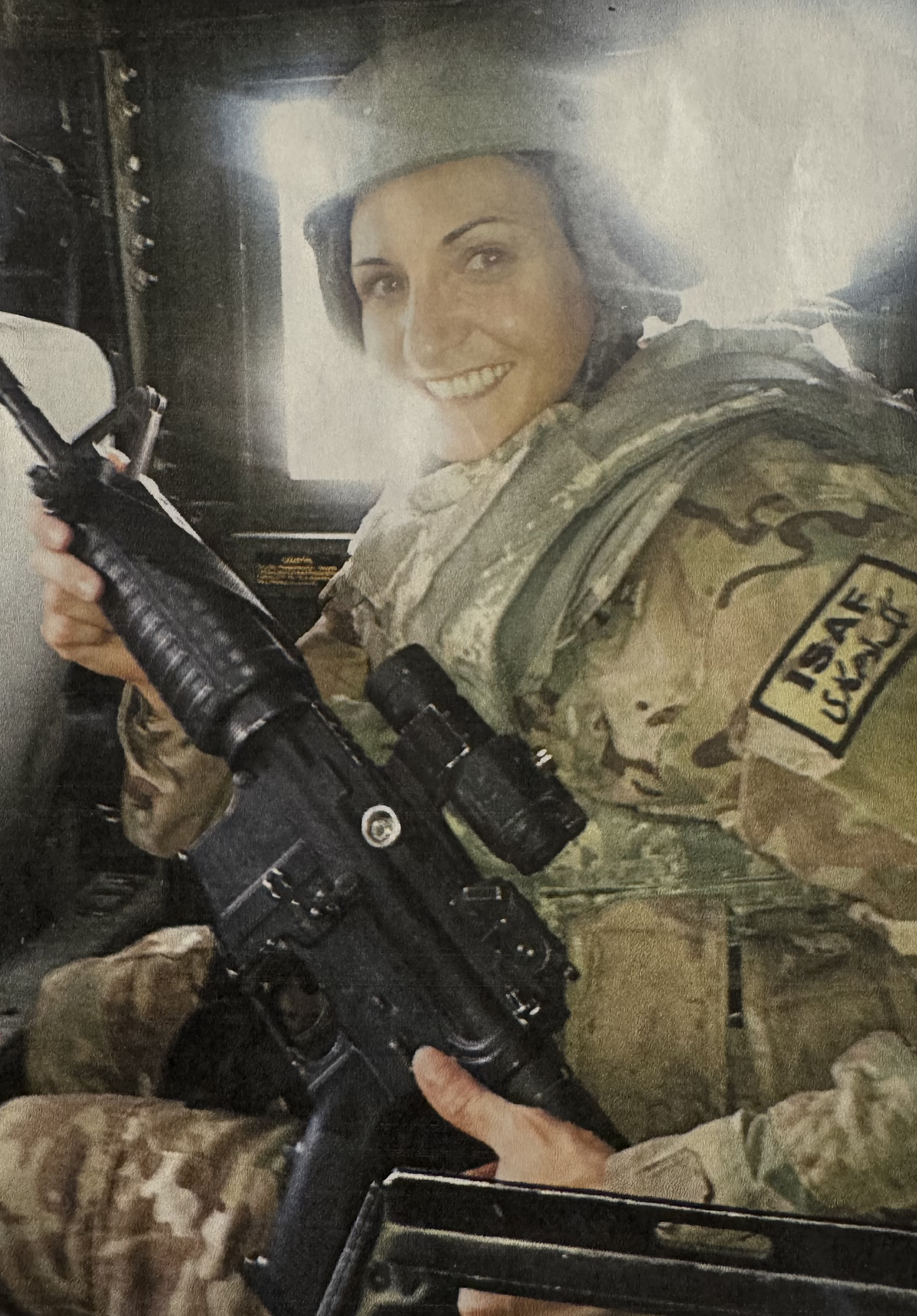 Jeanette Spain in uniform during her Afghanistan deployment